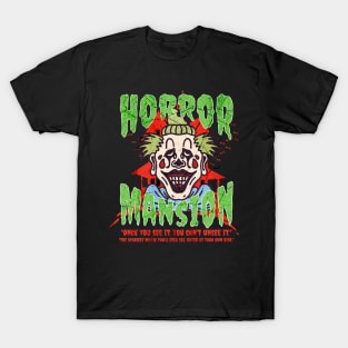 Scary Clown Halloween Horror Mansion T-Shirt | Movie Poster T-Shirt